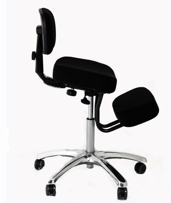 Sgabello posturale nero grigio blu inclinazione bacino poggiaginocchia  sedia ergonomica poltrona schienale poggia ginocchia elevazione un gaz